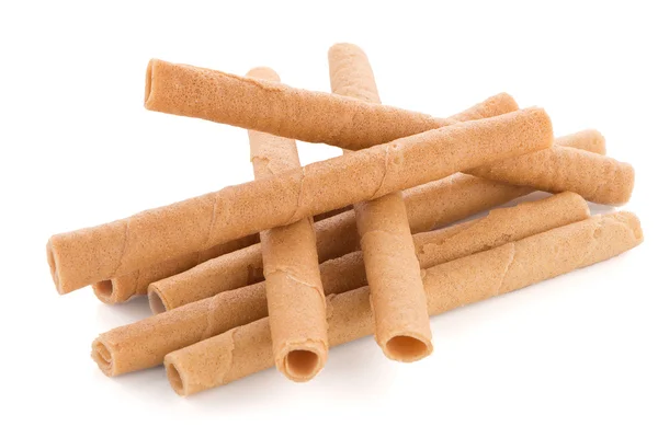 Closeup of waffer rolls — Stock Photo, Image