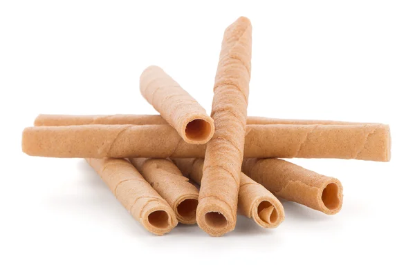 Closeup of waffer rolls — Stock Photo, Image