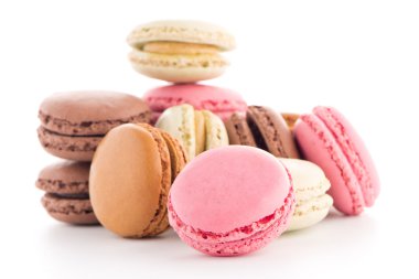 renkli Fransız macarons