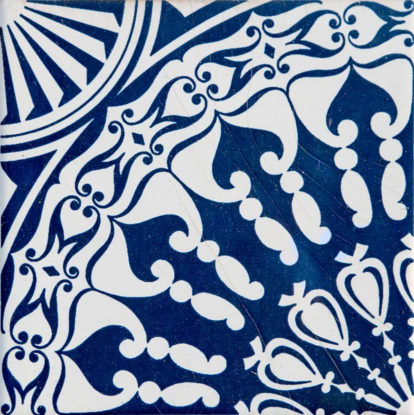 Traditional Portuguese glazed tiles — Stock Photo, Image