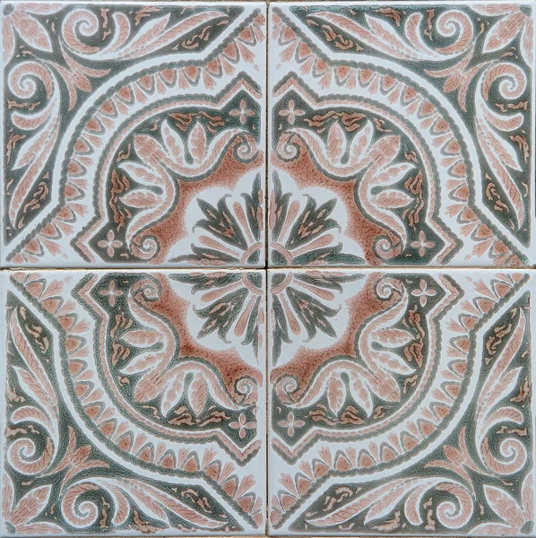 Traditional Portuguese glazed tiles — Stock Photo, Image