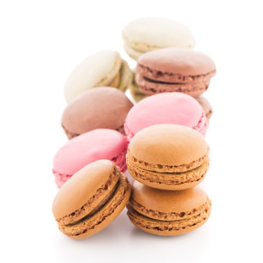 renkli Fransız macarons