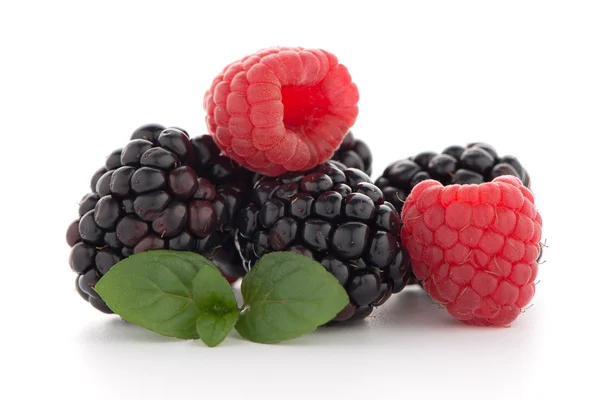 Raspberry with blackberry — Stock Photo, Image