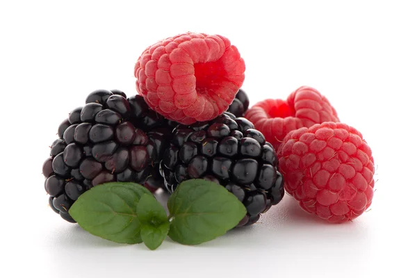 Raspberry with blackberry — Stock Photo, Image