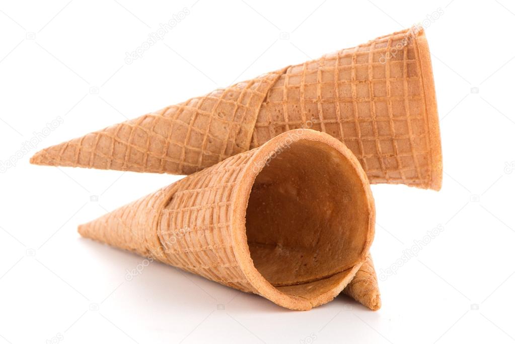Closeup of wafer cones