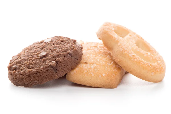 Butter cookies on white — Stock Photo, Image