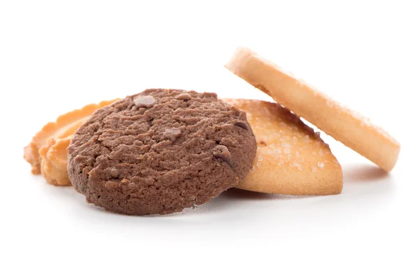 Máslo cookies na bílém pozadí — Stock fotografie