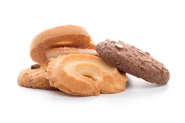 Biscoitos de manteiga em branco — Fotografia de Stock