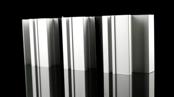 Sampel profil Aluminium — Stok Video