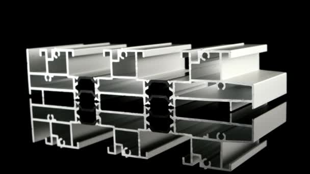 Profilmuster aus Aluminium — Stockvideo