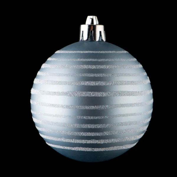 Blue and silver Christmas ball — Stock Photo, Image