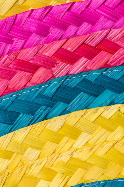 Colorful background of woven straw — Stock Photo, Image