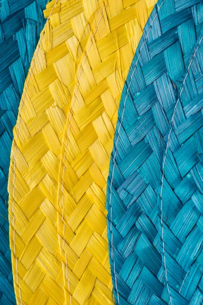 Colorful background of woven straw — Stock Photo, Image