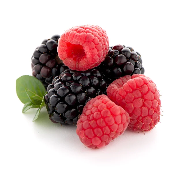 블랙베리와 딸기 — 스톡 사진