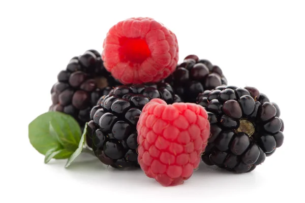 Raspberry with blackberry — Stock Photo, Image