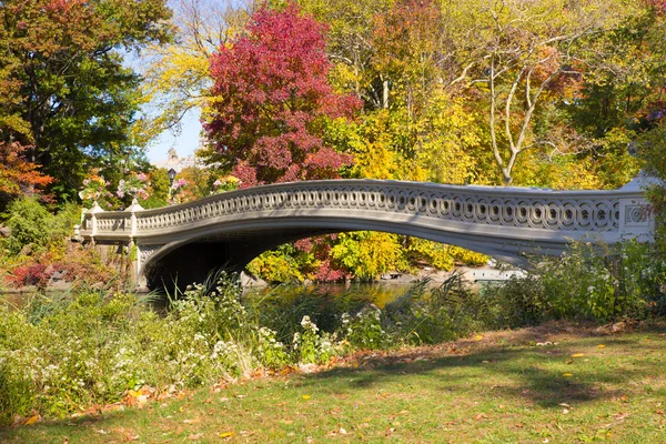 Bow bridge central park — Stockfoto