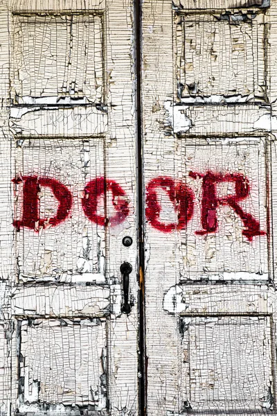 Creepy door old — Stock Photo, Image