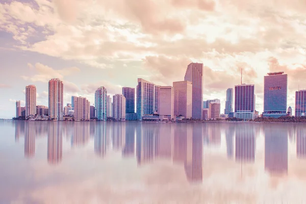 Miami Skyline Pastel — Zdjęcie stockowe