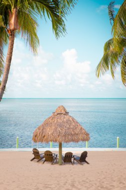 Plaj kulübe okyanus 