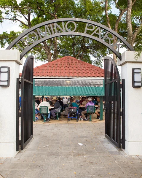 Domino Park küçük Havana Miami — Stok fotoğraf