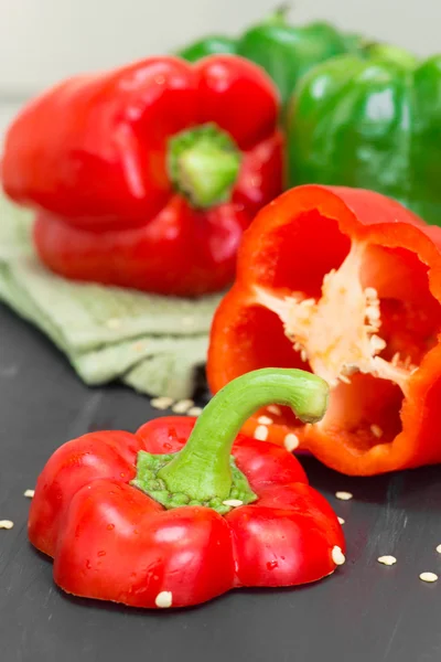 Cut Bell Peppers — Stock Photo, Image