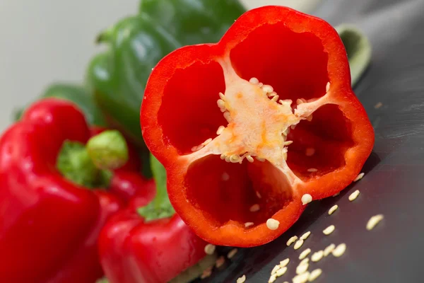 Cut Bell Peppers — Stock Photo, Image