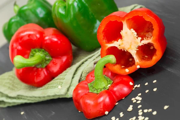 Cut Bell Peppers — Stock Photo, Image