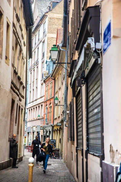 Στρασβούργο Γαλλία Σεπτεμβρίου 2018 Σκηνή Δρόμου Ανθρώπους Από Στρασβούργο Γαλλία — Φωτογραφία Αρχείου