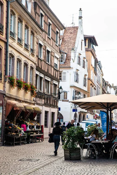 Strasbourg France Septembre 2018 Scène Rue Avec Des Gens Strasbourg — Photo