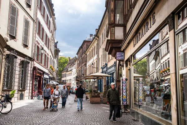 Strasburg Francja Września 2018 Scena Uliczna Ludźmi Strasburga Francja — Zdjęcie stockowe