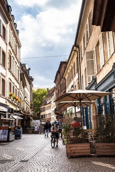 Strasburg Francja Września 2018 Scena Uliczna Ludźmi Strasburga Francja — Zdjęcie stockowe