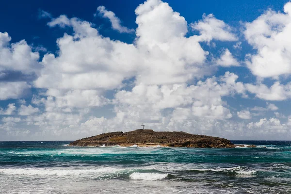 Hermosa Vista Del Océano Largo Costa Norte Puerto Rico — Foto de Stock