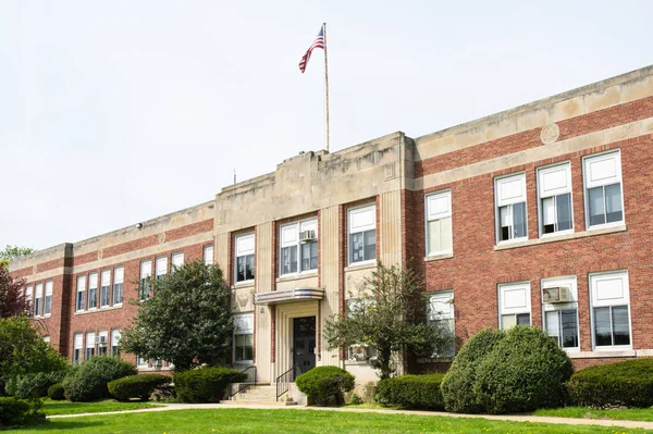 Vista Exterior Típico Edificio Escolar Americano — Foto de Stock