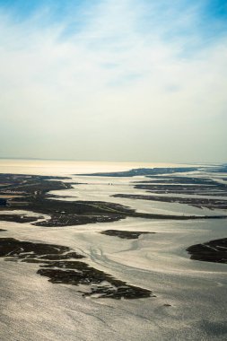 Long Island New York 'taki Nassau Bölgesi üzerinde hava manzarası