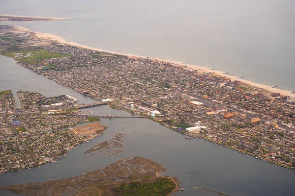 Aerial View Nassau County Long Island New York Community Homes — Stock Photo, Image