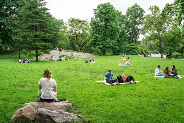 Нью Йорк Июня 2021 Вид Центрального Парка Манхэттене Субботу Днем — стоковое фото