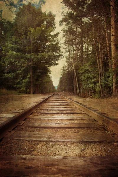 Retro stil järnvägsspåren — Stockfoto