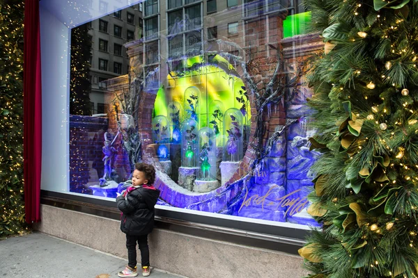 Lord ve Taylor Christmas Windows — Stok fotoğraf