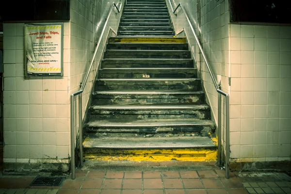 뉴욕 지하철 단계 — 스톡 사진