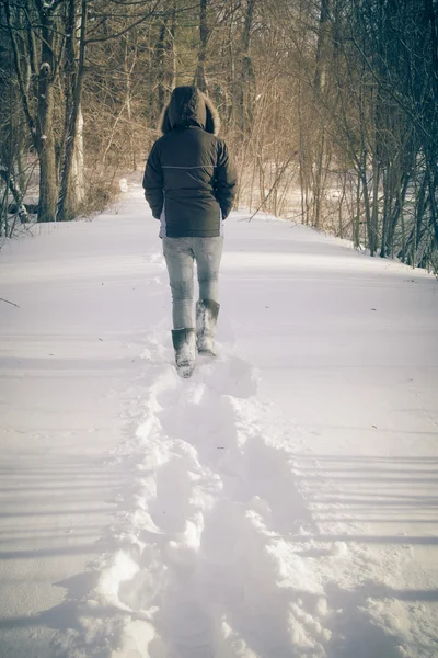 Χειμώνα με τα πόδια — Φωτογραφία Αρχείου