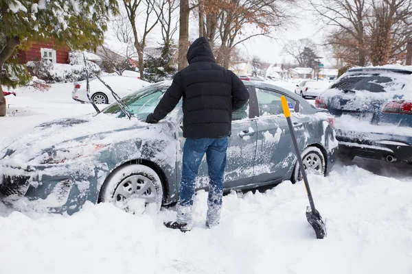 Een sneeuwstorm. — Stockfoto