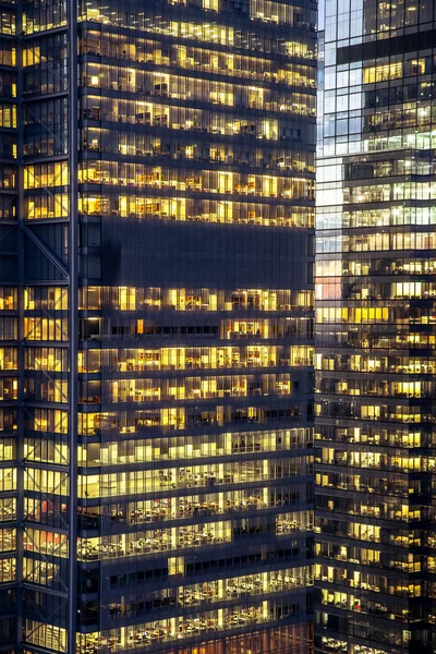 Modern Lit Buildings — Stock Photo, Image