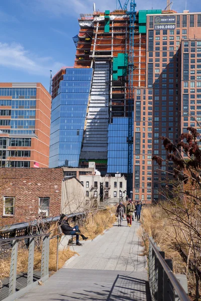 High Line Park e Construção NYC — Fotografia de Stock