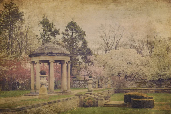 Ogród w stylu retro — Zdjęcie stockowe