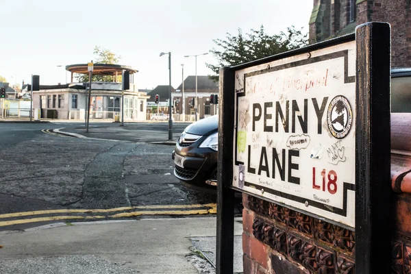 Penny Lane Liverpoolu — Zdjęcie stockowe