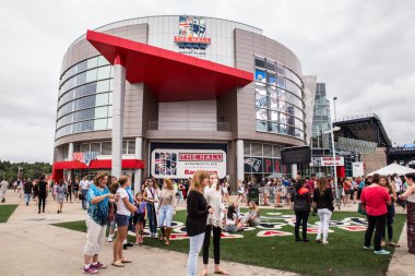Bir yönde Gillette Stadyumu Foxboro kitle