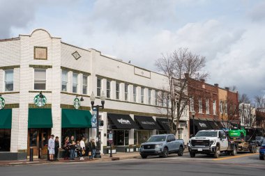 Franklin, Tennessee - Ocak 2026 Tarihi Franklin TN 'den ana cadde boyunca sokak sahnesi.