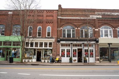 Franklin, Tennessee - Ocak 2026 Tarihi Franklin TN 'den ana cadde boyunca sokak sahnesi.