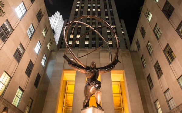 Atlas Estatua Rockefeller Center — Foto de Stock