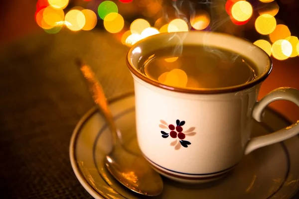 Luci di caffè di Natale — Foto Stock